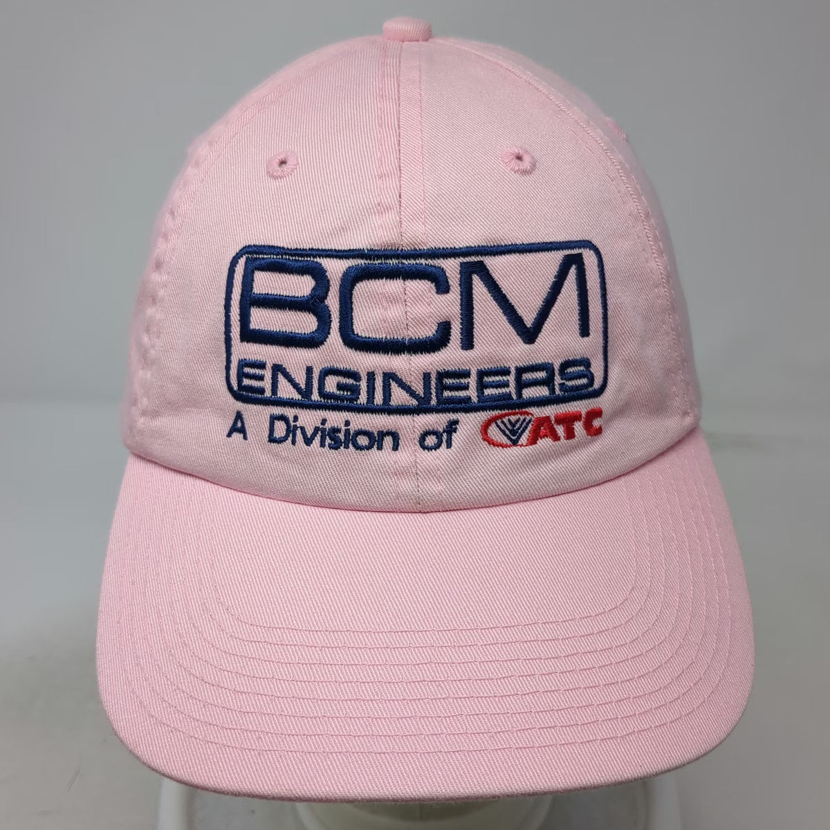 BCM Engineers ATC Logo Baseball Cap Pink OSFM Slideback Cotton Adjustable Hat