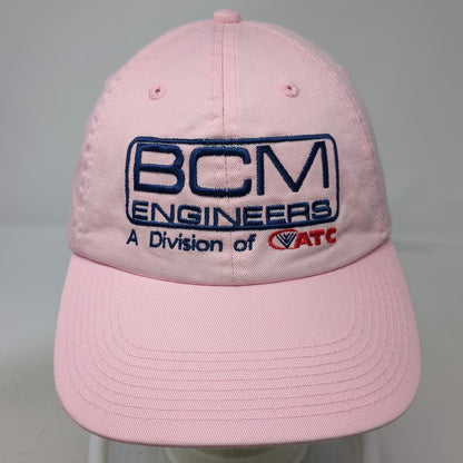 BCM Engineers ATC Logo Baseball Cap Pink OSFM Slideback Cotton Adjustable Hat