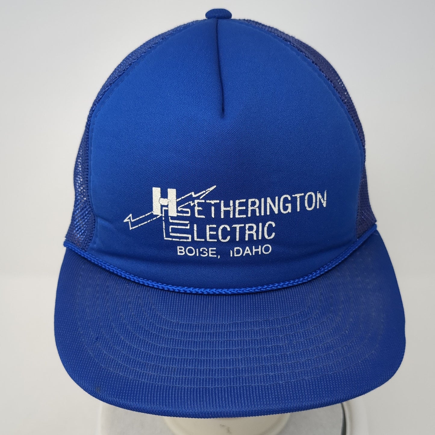 Hetherington Electric Snapback Trucker Hat Blue One Size Mesh Back