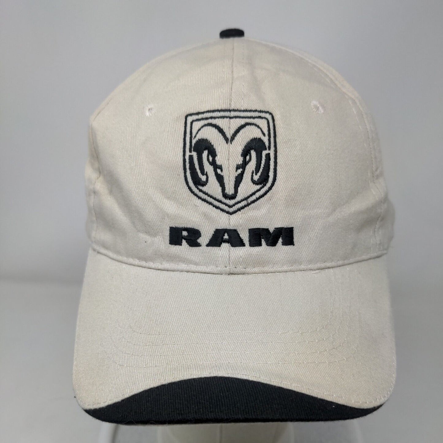 Ram Strapback Hat Tans OSFA Adjustable Embroidered 6 Panel Hit Wear