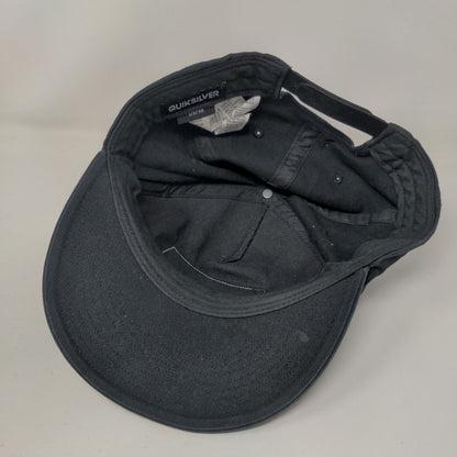 Quiksilver Flag Patch Snapback Hat Black OSFM Adjustable Vent Holes