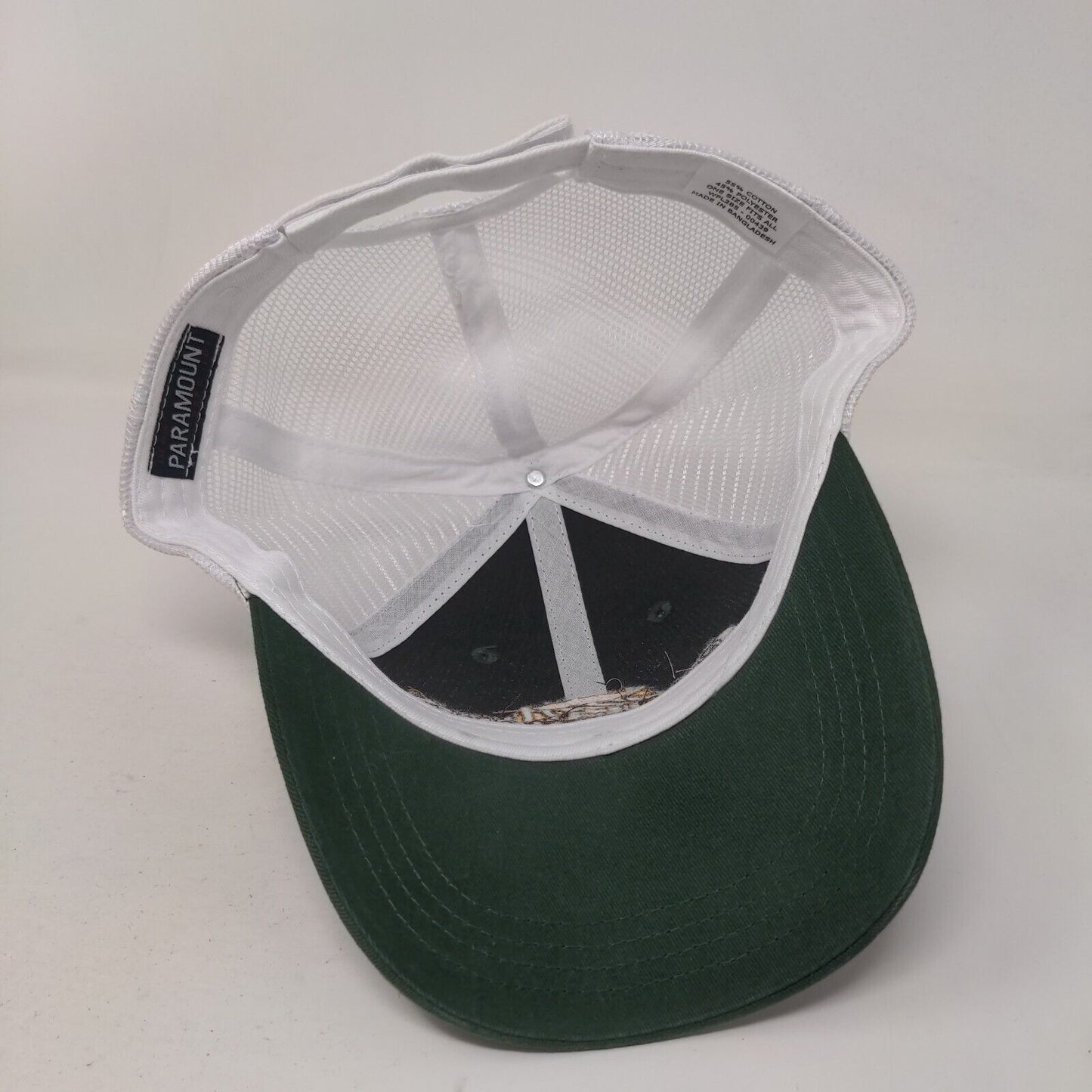 Great Plains Strapback Mesh Back Trucker Hat Green OSFA Embroidered