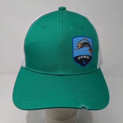 Just One More Cast Snapback Trucker Hat Green One Size Adjustable Academy Fits