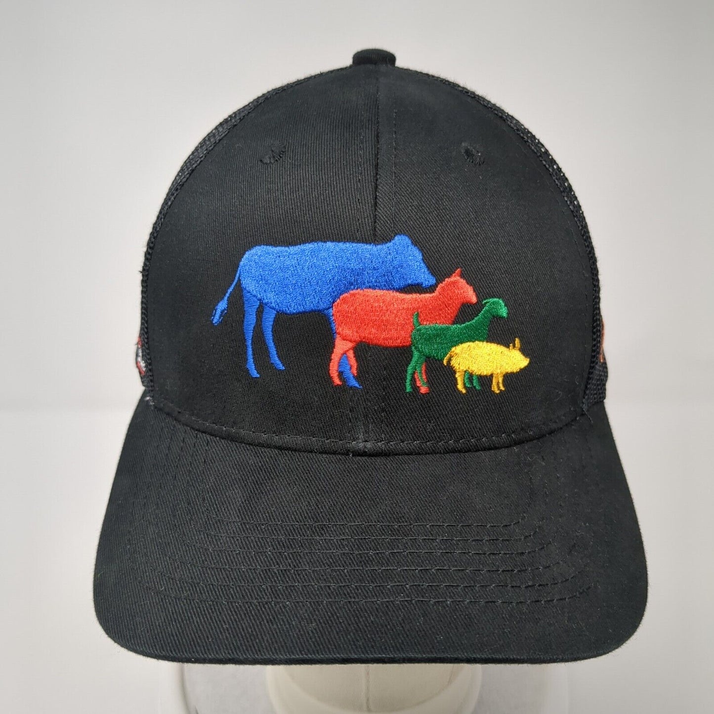 Outdoor Cap Trucker Hat Black One Size Mesh Back Embroidered Sunglo