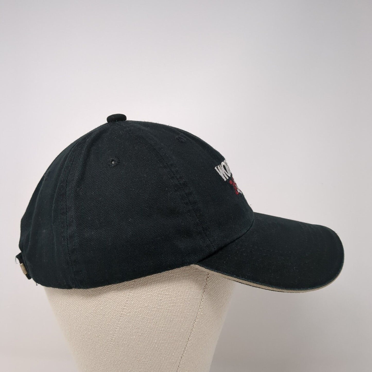 World Pac WBR Strapback Hat Black One Size Adjustable Embroidered Port Authority