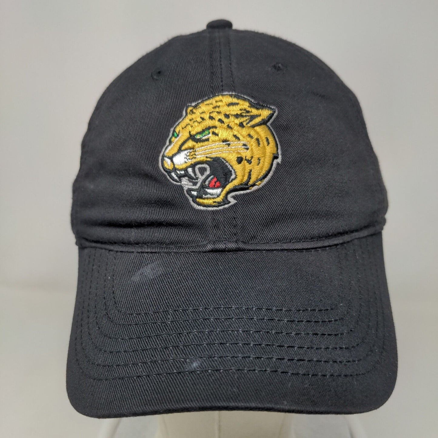 Legacy Men's Slideback Hat Black Embroidered Jaguar Logo Adjustable 100% Cotton