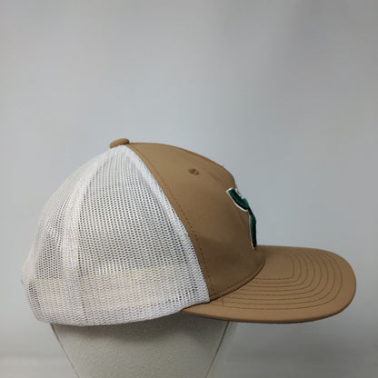 Get Your Hooey Snapback Mesh Back Trucker Hat Tan One Size Embroidered