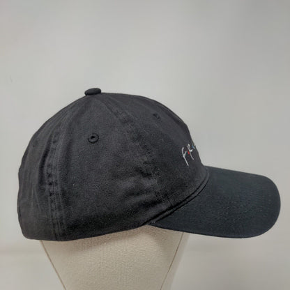 FRIENDS Slideback Hat Black One Size Adjustable Embroidered Vented Holes
