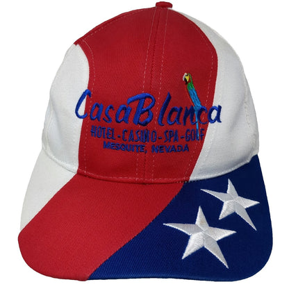 Kati Snapback Hat Red White Blue One Size CasaBlanca Casino Mesquite Nevada