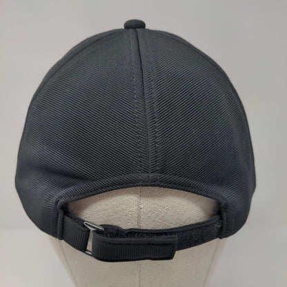 GAIAM Strapback Hat Black OSFA Adjustable Breathable Emblem Blank Polyester