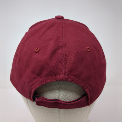C-A-L Ranch Stores Strapback Hat Red One Size Adjustable Embroidered