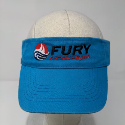 Fury Catamarans Strapback Sun Visor Hat Blue One Size Adjustable dKps Gorras