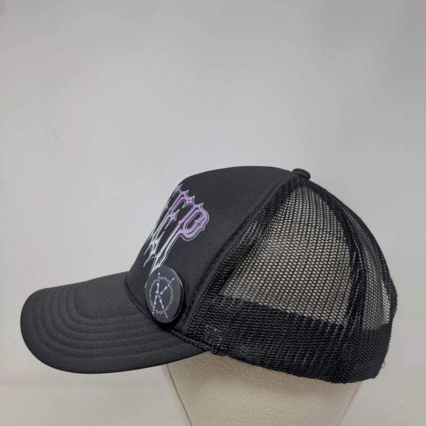 Kreep Snapback Mesh Back Rope Trucker Hat Black OSFM Adjustable Otto