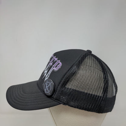 Kreep Snapback Mesh Back Rope Trucker Hat Black OSFM Adjustable Otto