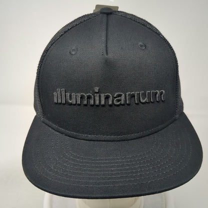 Illuminarium Trucker Hat Black 5 Panel Flat Bill Mesh Back Snapback W/Tags