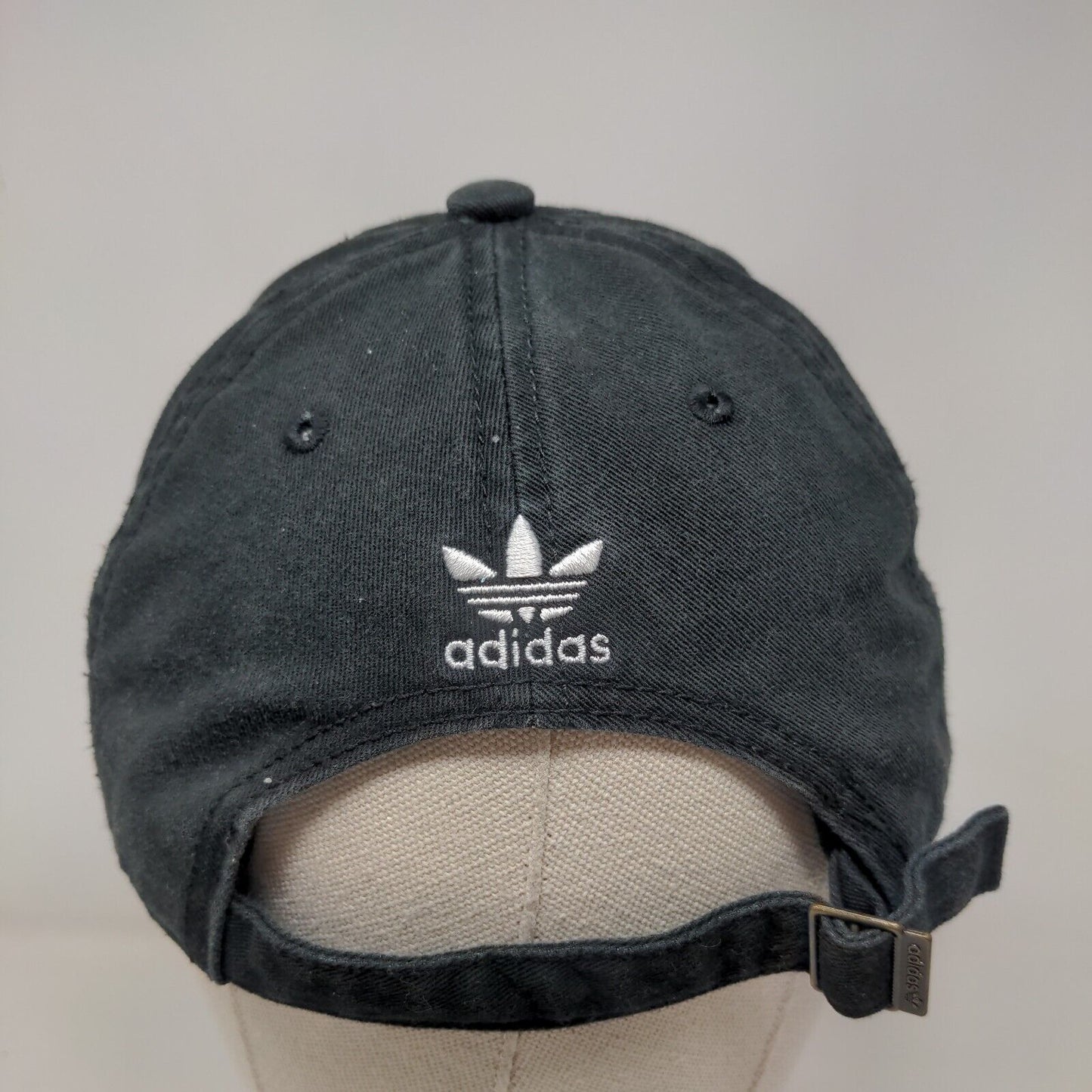 Adidas Trefoil 3 Stripes Women's Slideback Hat Black OSFW Embroidered