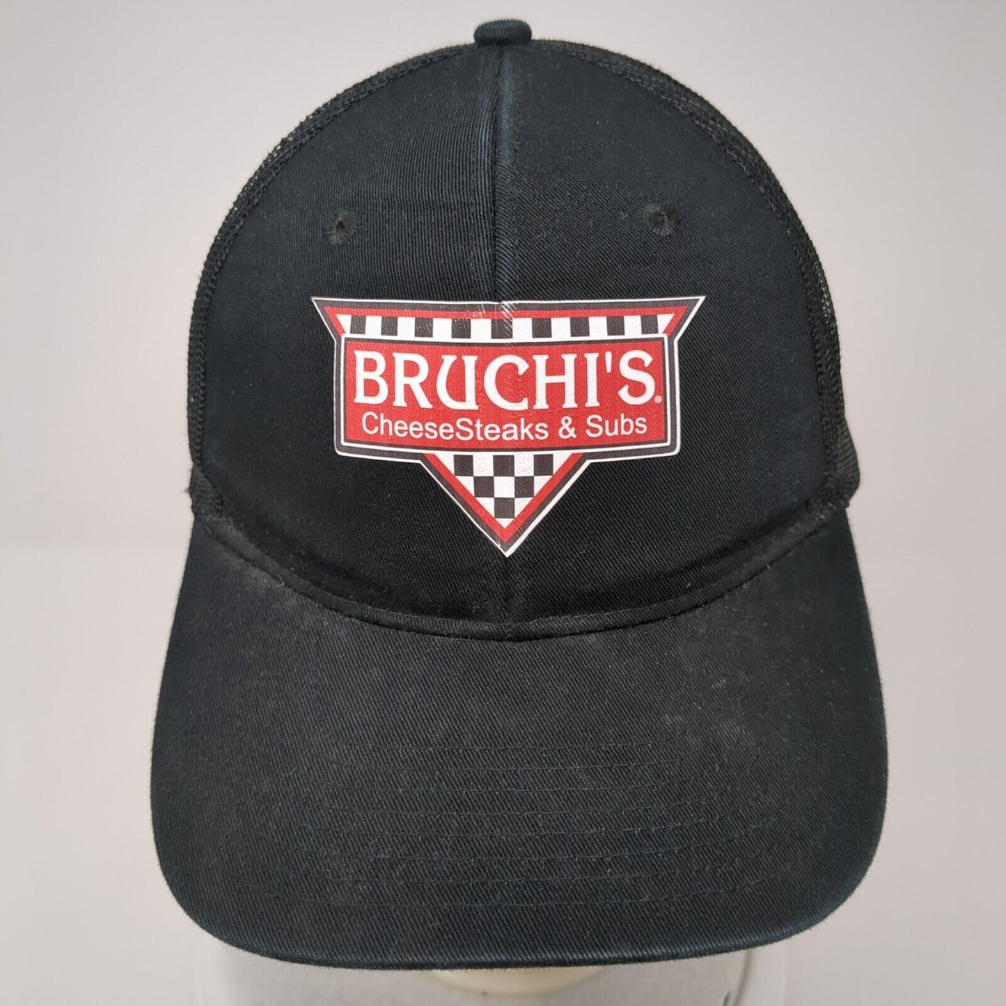 Bruchi's Snapback Trucker Hat Black One Size Adjustable Mesh Back Port Authority