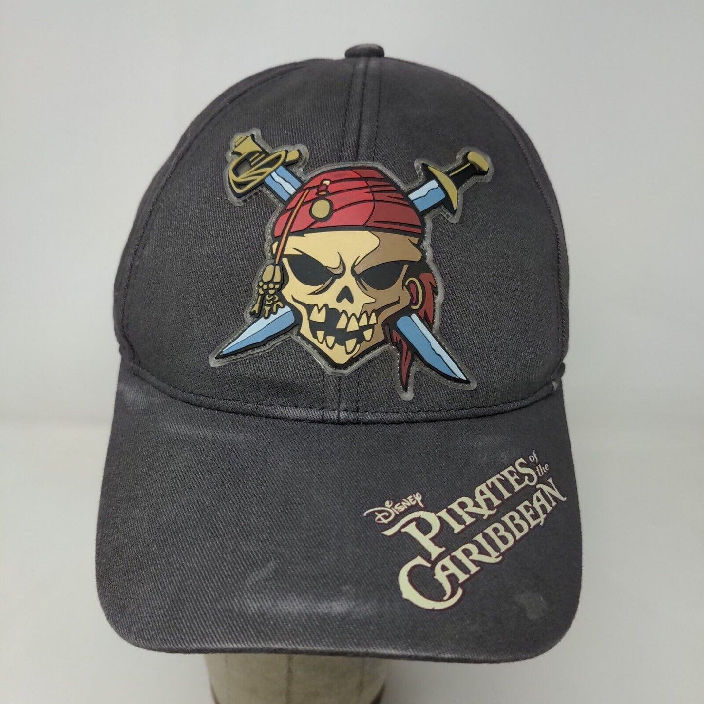 Disney Pirates of the Caribbean Dead Man's Chest Boy's Strapback Hat Gray Youth