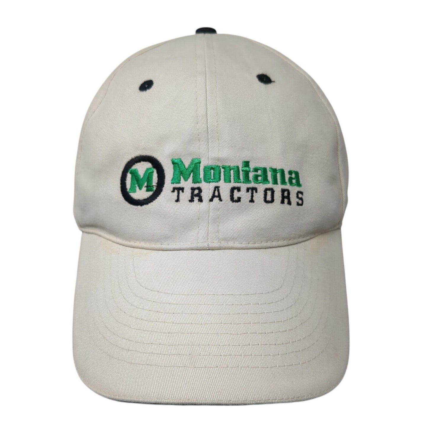 Montana Tractors Leader In Quality Strapback Hat Tan OS Adjustable Embroidered
