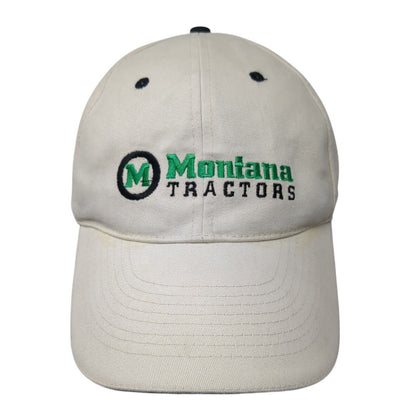 Montana Tractors Leader In Quality Strapback Hat Tan OS Adjustable Embroidered