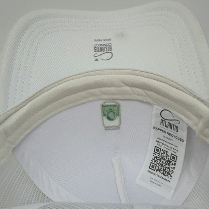 Atlantis Trucker Hat White One Size Spindrift Soda Can Recycled Mesh Snapback