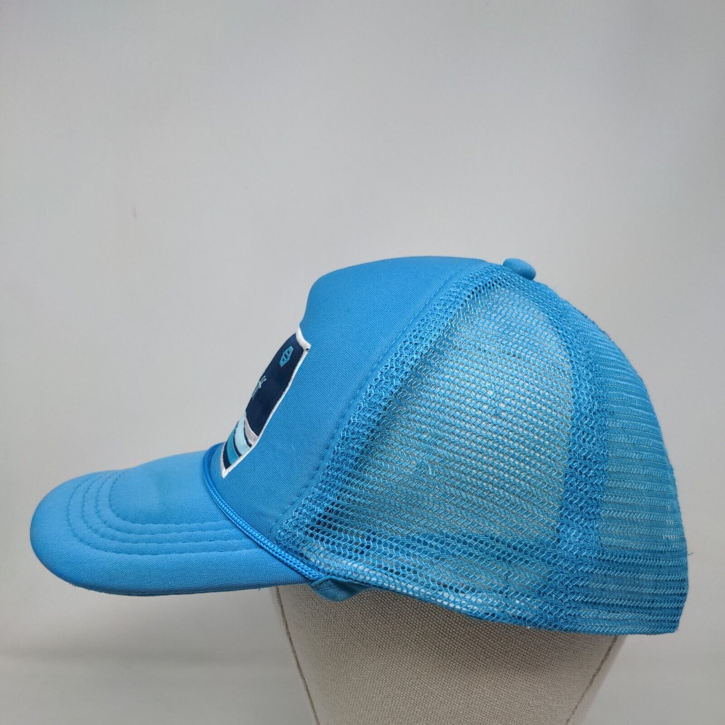 Bumble Bff Snapback Trucker Hat Blue One Size Adjustable Mesh Back Rope