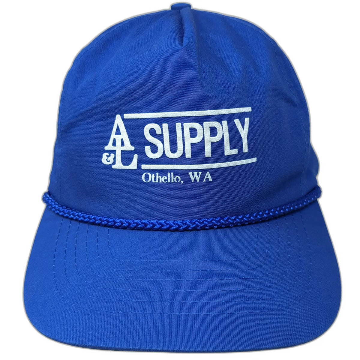 Otto 5 Panel Blue One Size Hat A&L Supply Othello WA Rope Slideback Work Cap