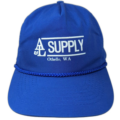 Otto 5 Panel Blue One Size Hat A&L Supply Othello WA Rope Slideback Work Cap