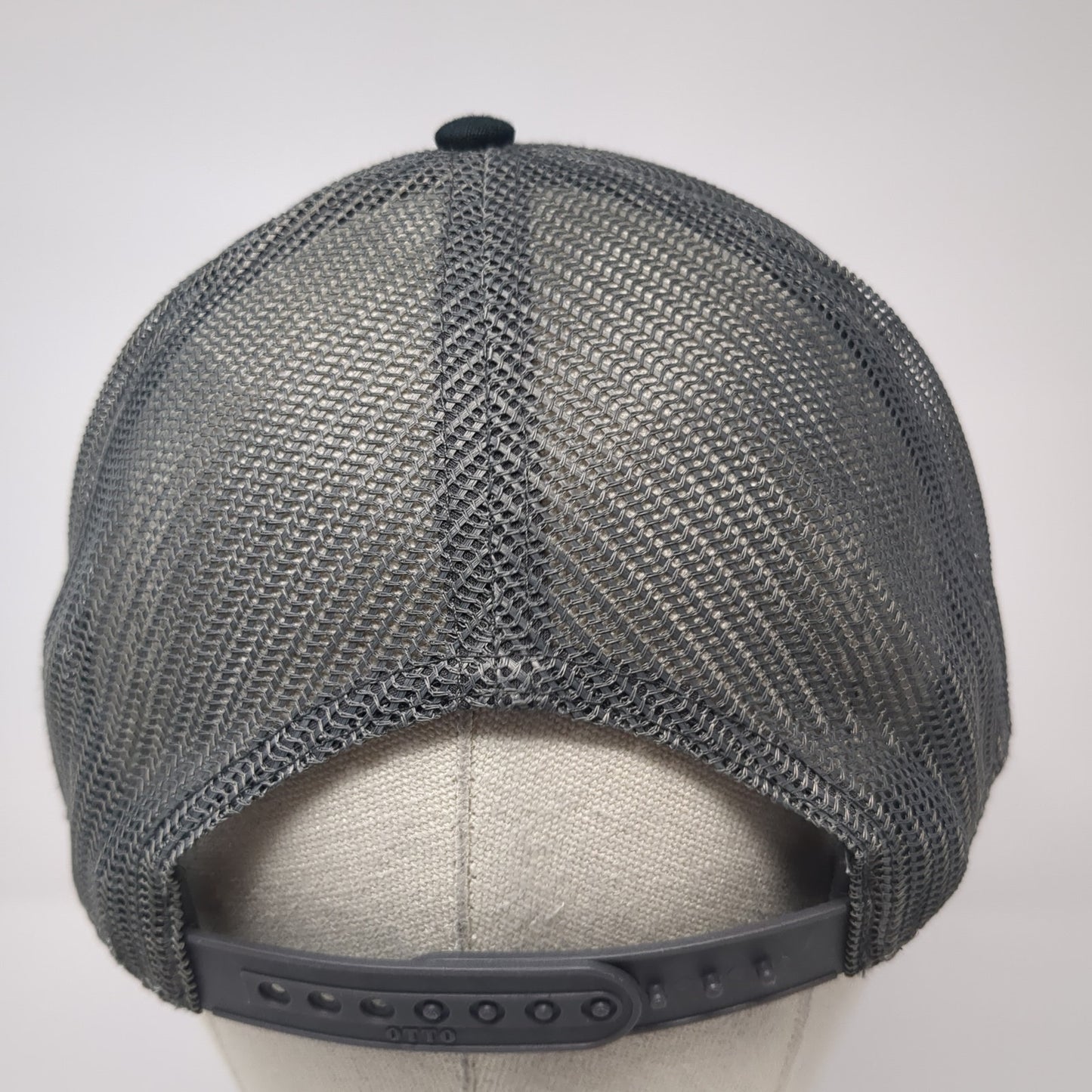 Chi Alpha Snapback Trucker Hat Black One Size Adjustable 6 Panel Mesh Back Otto