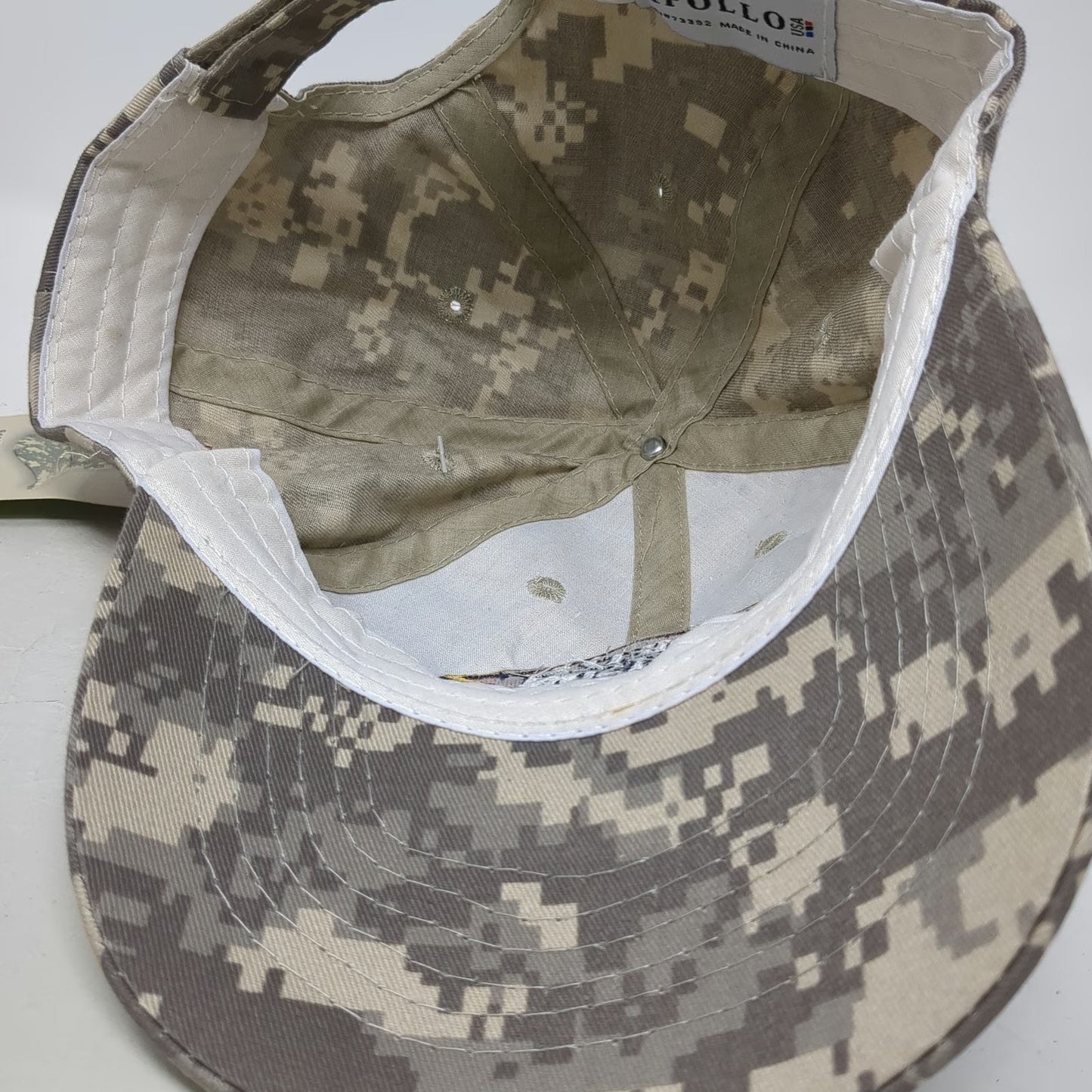 Apollo Dietz & Watson Digital Camo Hat Gray Baseball Cap OS USA Flag Embroidered