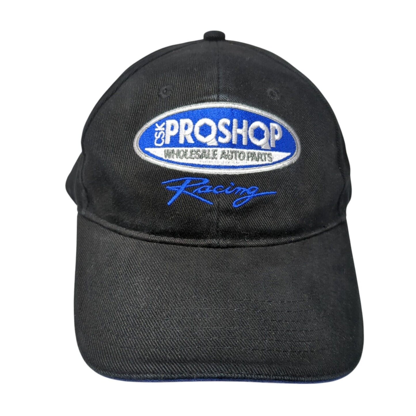 CSK Proshop Wholesale Auto Part Racing Strapback Hat Black OS Adjustable 6 Panel