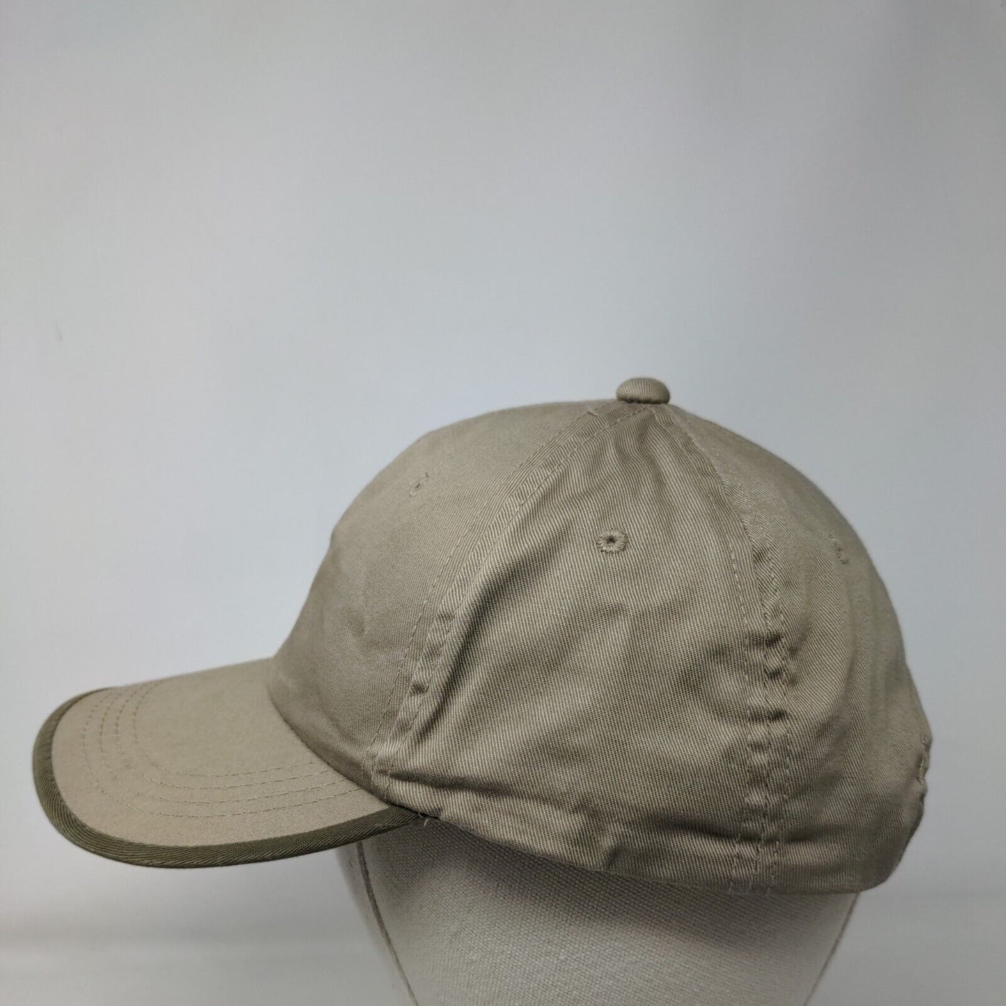 Signatures Snapback Hat Tan OSFM Adjustable Solid Vent Holes Blank