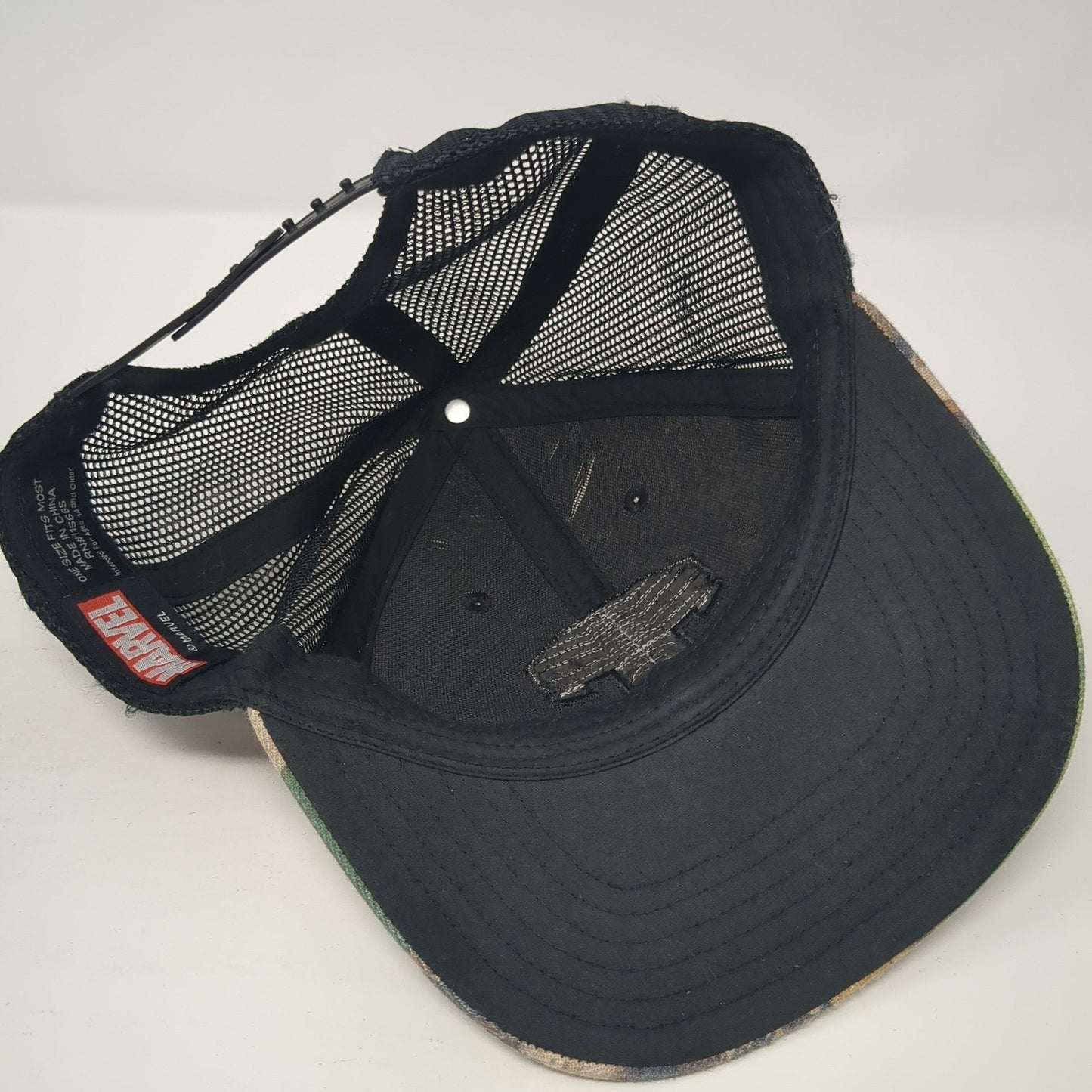 Marvel The Punisher Trucker Hat Multicolor One Size Adjustable Camo Mesh Back