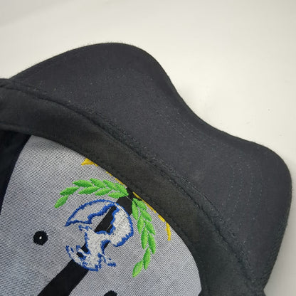 Remo Invictus Embroidered Globe Laurel Wreath Black Baseball Cap Hat One Size