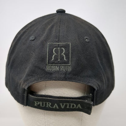 Robin Ruth Costa Rica Baseball Cap Black One Size Map Pura Vida Strapback Hat