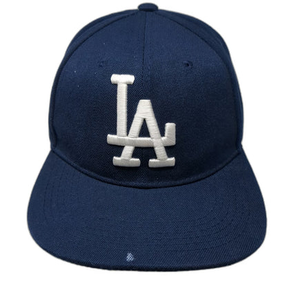 New Era MLB Los Angeles Dodgers Snapback Hat Blue One Size 9FIFTY Flat Brim Logo