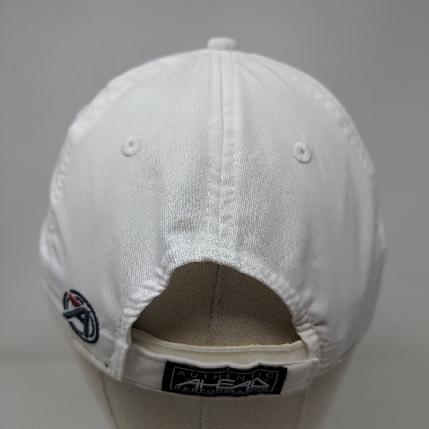 The Bear's Den At Reunion Strapback Hat White Mid Fit Embroidered Ahead