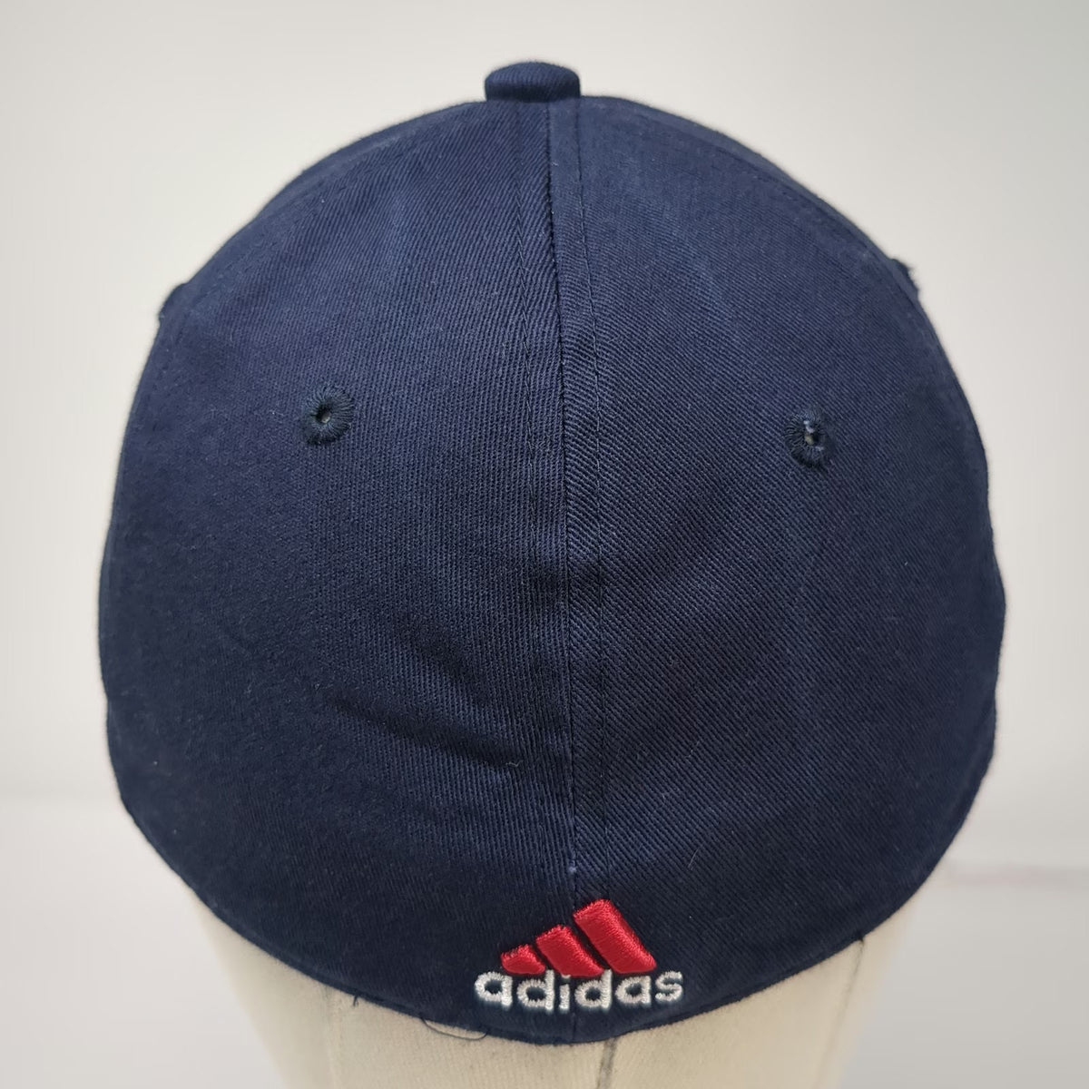 Adidas Baseball Cap Blue M Climalite Stretch Fit Embroidered Logo 6 Panel Hat