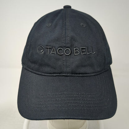 Taco Bell Logo Baseball Cap Black One Size Tonal Embroidery Slideback Cotton Hat