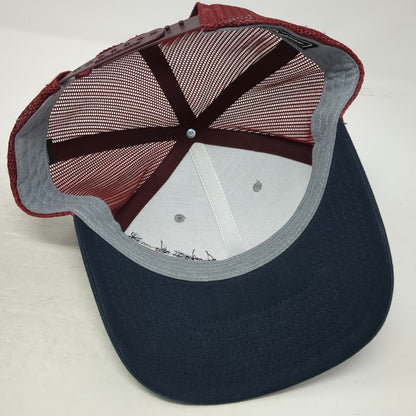Richardson Trucker Hat Gray Blue Red One Size Raft River Transport Mesh Snapback