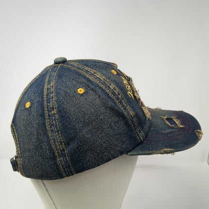 5 Panel Blue One Size Hat 250th Anniversary USA Flag 1776-2026 Denim Slideback