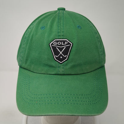 Golf Slideback Hat Green One Size Adjustable Embroidered Vent Holes