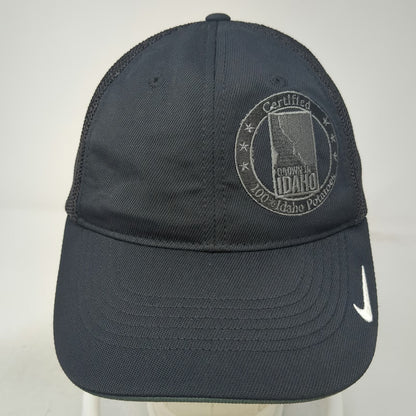 Nike Golf Baseball Cap Black M Idaho Potatoes Mesh Back Flexfit Hat Swoosh