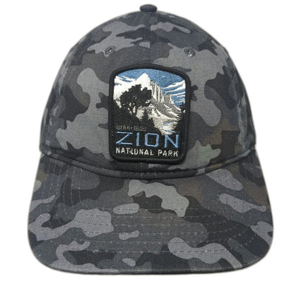 H3 Headwear Snapback Gray One Size Zion National Park Camo Slideback Hat