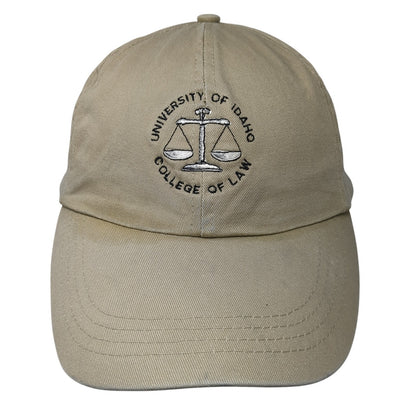 University Of Idaho College Of Law Baseball Cap Brown OS Adjustable Cotton Delux