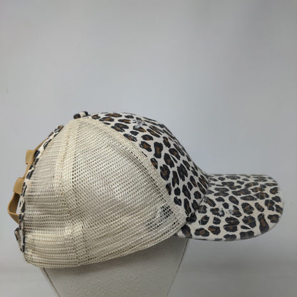 Unbranded Strapback Trucker Hat Ponytail Multi One Size Animal Print