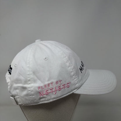 Marquis Jet Slideback Hat White OSFA Embroidered Adjustable 6 Panel