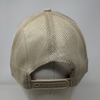 CS Initial Snapback Trucker Hat Tan OSFM Adjustable Mesh Back Rope Otto