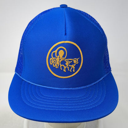 K-Studio Trucker Hat Blue Mesh Snapback Pioneer Wagon Logo Rope Trim Vintage