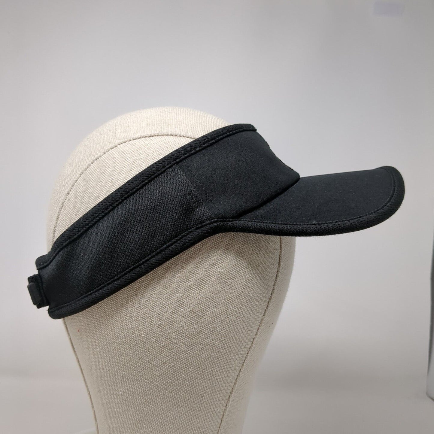 Adidas Climalite Strapback Sun Visor Hat Black OSFA Adjustable 3 Stripes